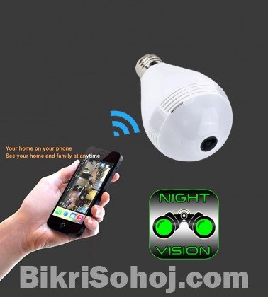 Wifi IP Camera Led-Bulb 360° Panoramic Camera 5in1 View